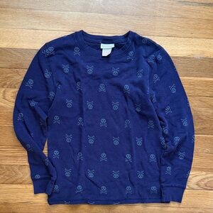 Cat & Jack Blue Skull Pajama Top